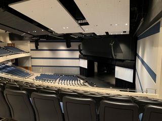 An empty Mansfield ISD Center for the Performing Arts with Electro-Voice and Dynacord sound system ready to wow guests.