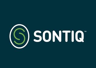 Sontiq corporate image on a blue-green background