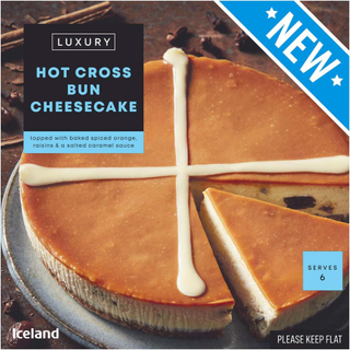 Iceland hot cross bun cheesecake