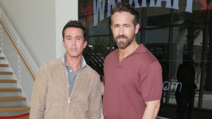 Ryan Reynolds and Rob McElhenney attend the FYC Red Carpet For FX's "Welcome To Wrexham" at The Television Academy on April 29, 2023 in Los Angeles, California.