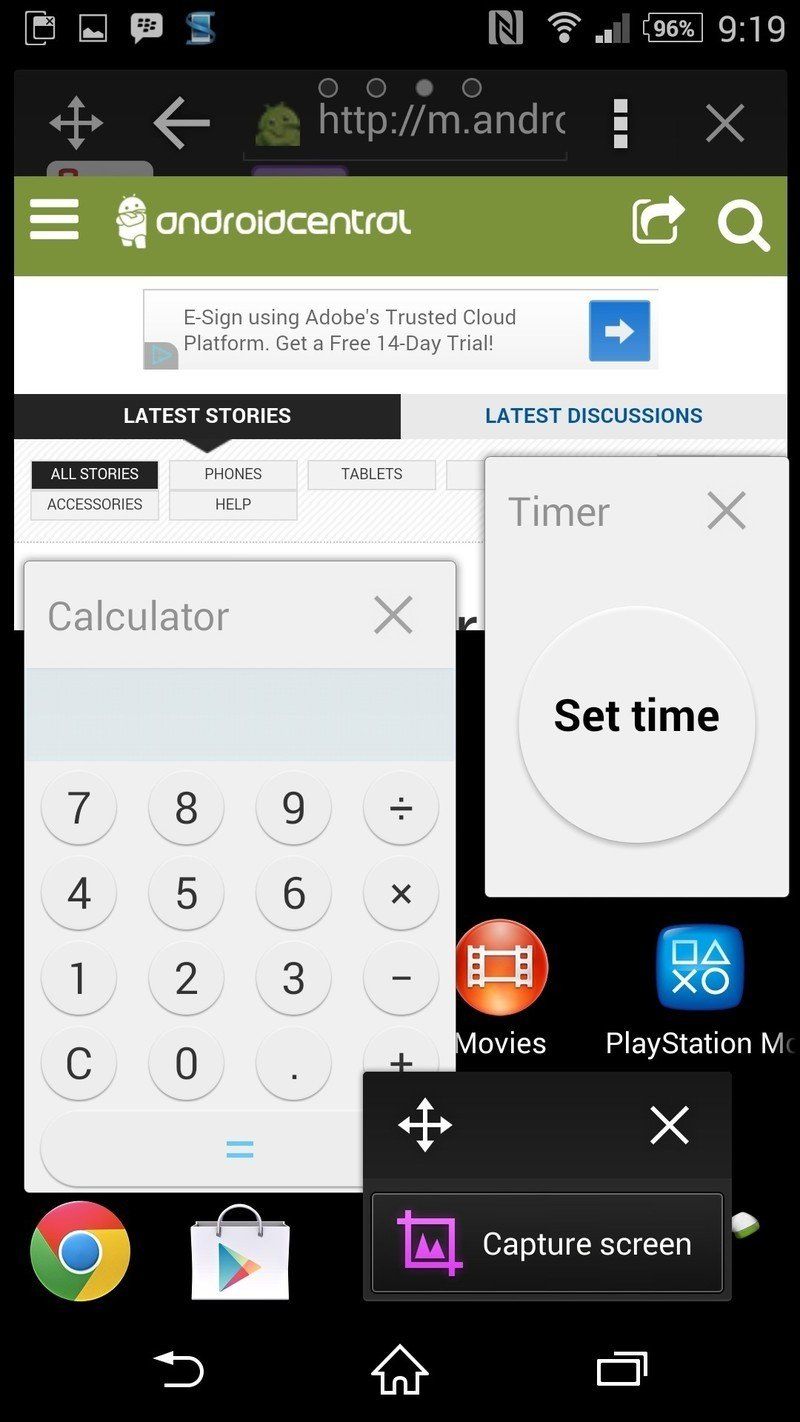 Sony Xperia Z2 multitasking