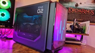 Acer Predator Orion X review in pink RGB lighting