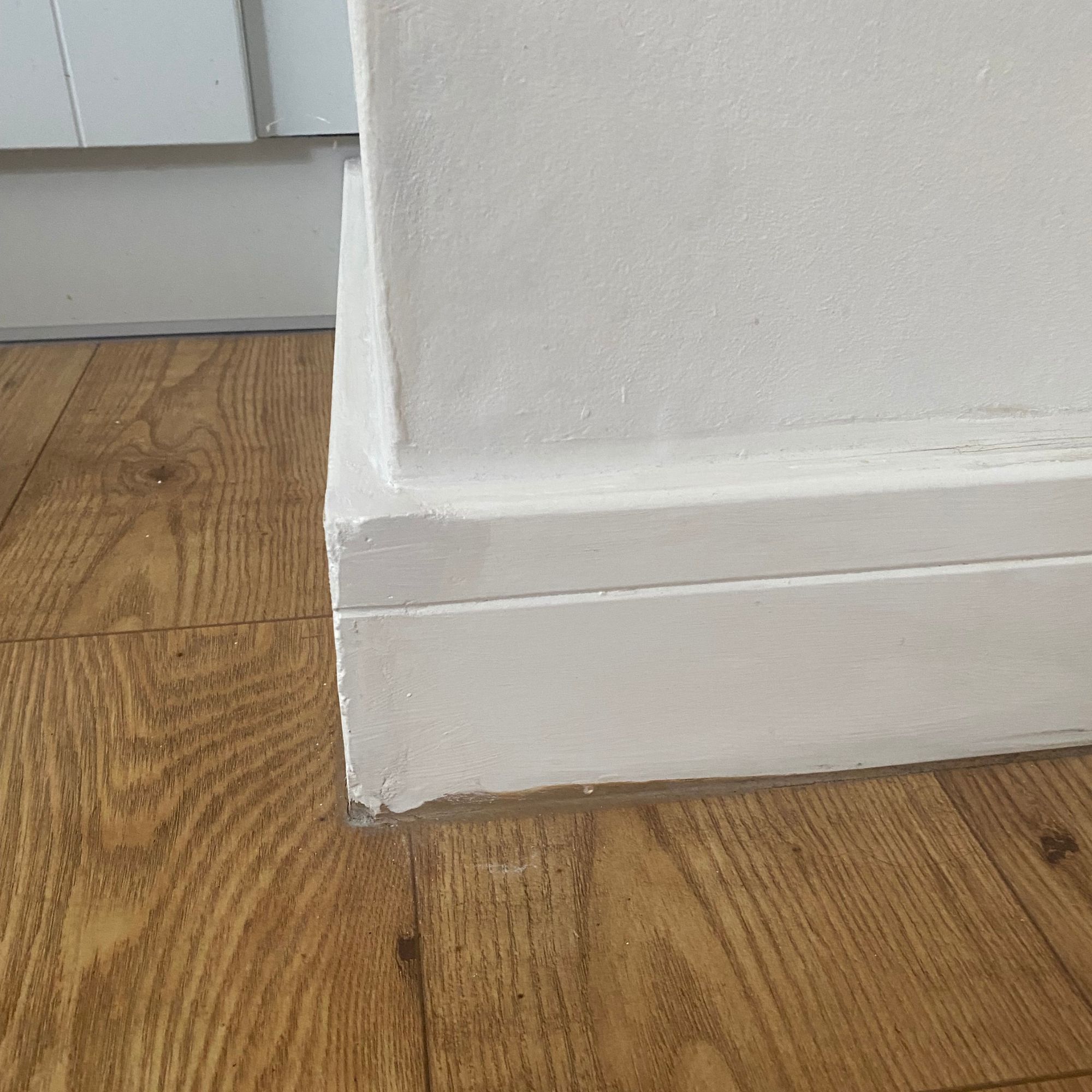Finished result of skirting board renovation