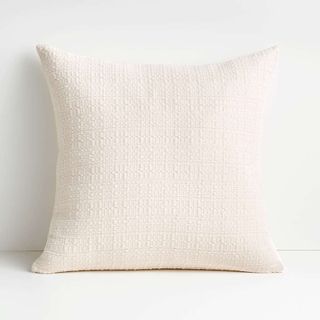 Bari White Swan Knitted Throw Pillow