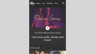 An image showing the navigation of ABC's mobile site – it focuses on a couple of core menu items, with everything else listed under a 'More' heading