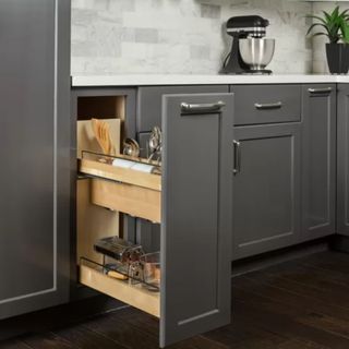 Pull out wood pantry