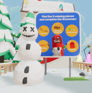 Decentraland is full of weird, experimental homemade minigames. Like this one, where you must fully dress a snowman.