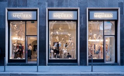 Shona Heath’s ’Bloom at Night’ window installation at Alexander McQueen.