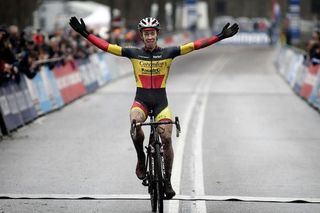 Laurens Sweeck (Corendon - KwadrO Cycling Team) wins the Hoogerheide World Cup
