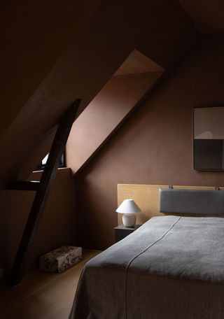 an earth tone bedroom scheme at the audo