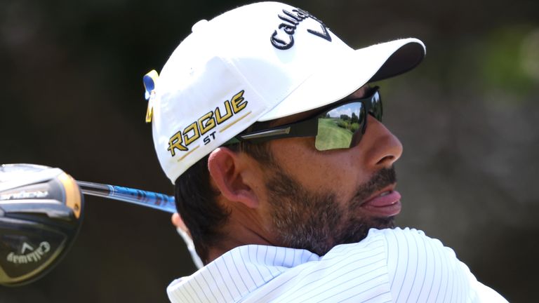 Pablo Larrazabal takes a shot at the 2022 MyGolfLife Open