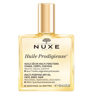 Nuxe Huile Prodigieuse Multi-Purpose Dry Oil - Radiant Glow and Lightweight Hydration for Face, Body & Hair. Nourishes, Repairs and Enhances