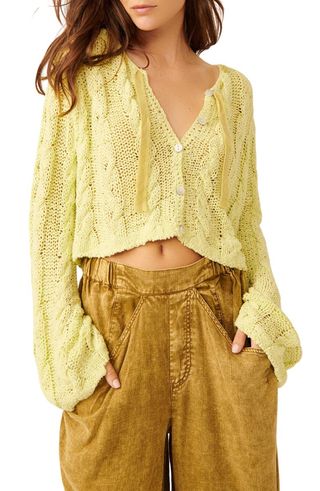 Robyn Cotton Blend Crop Cardigan