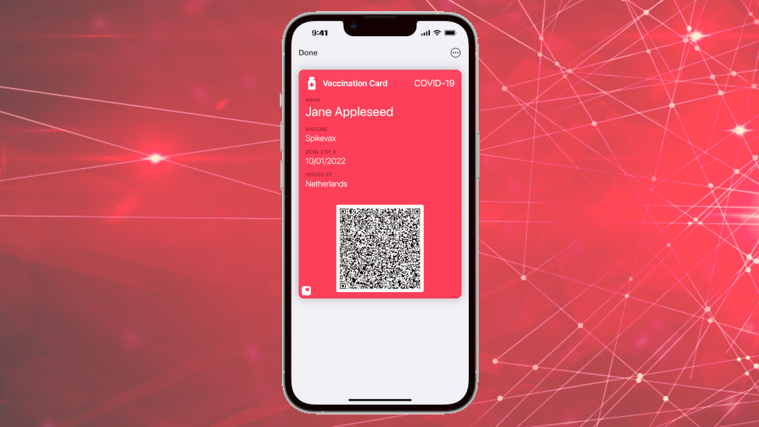 Covid-19 vaccination record on iPhone