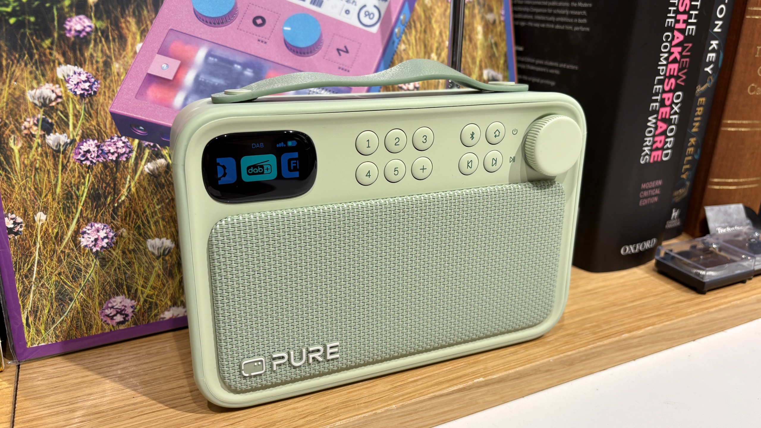 Pure Bloom radio in sage green