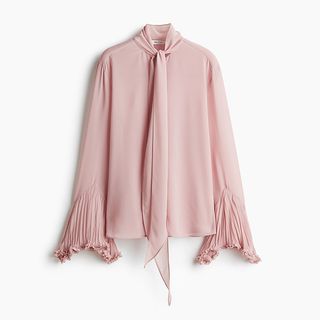 H&M, Chiffonbluse mit Bindekragen