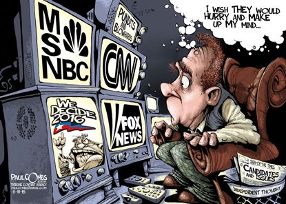 Political cartoon U.S. Media 2016 Election