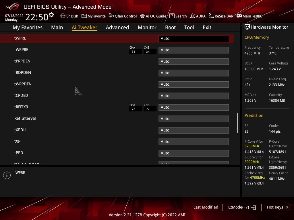 Asus ROG Strix Z690-A Gaming WIFI D4