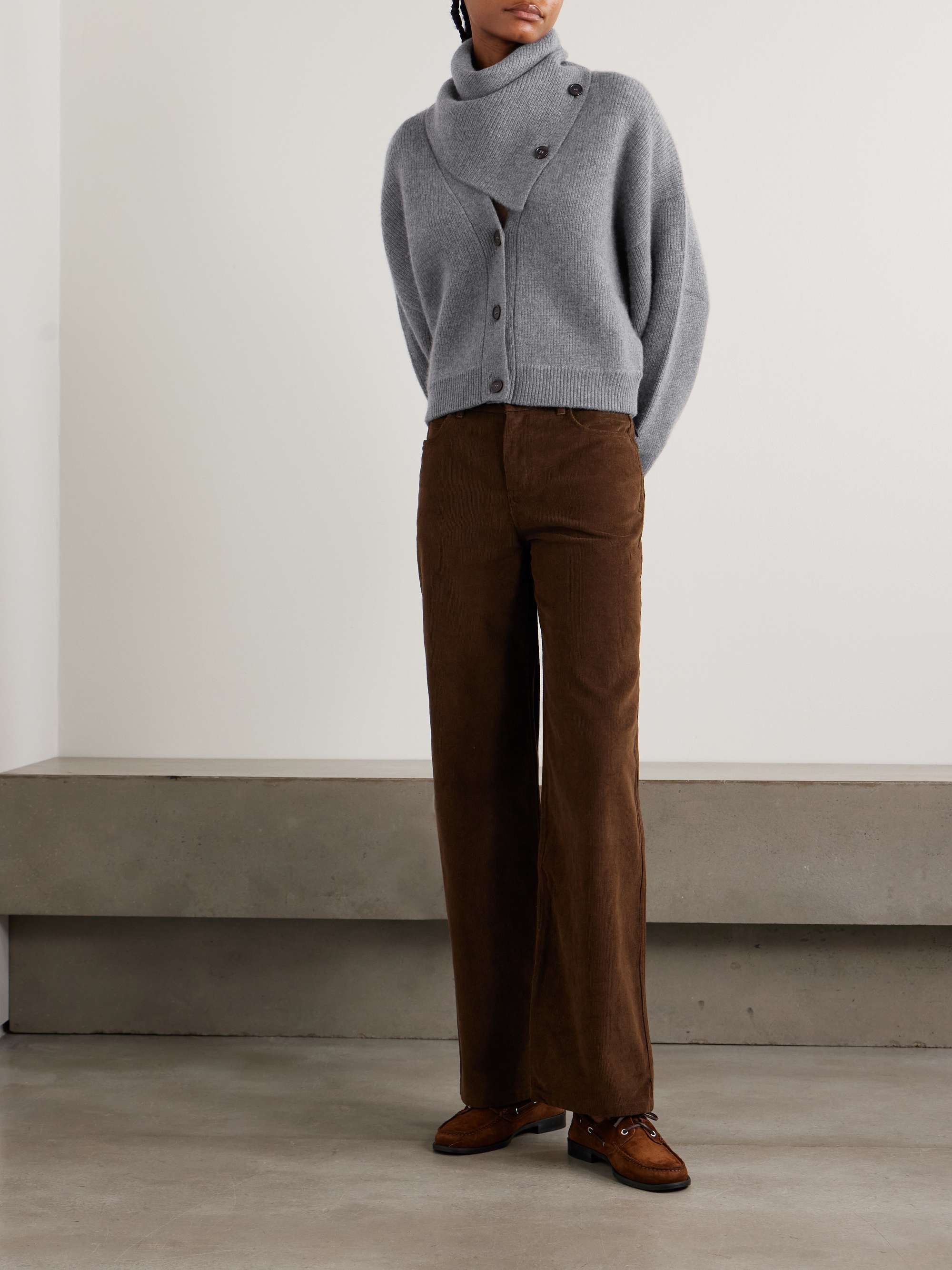 Derios Convertible Cashmere Turtleneck Cardigan