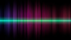 Soundwaves on a black background