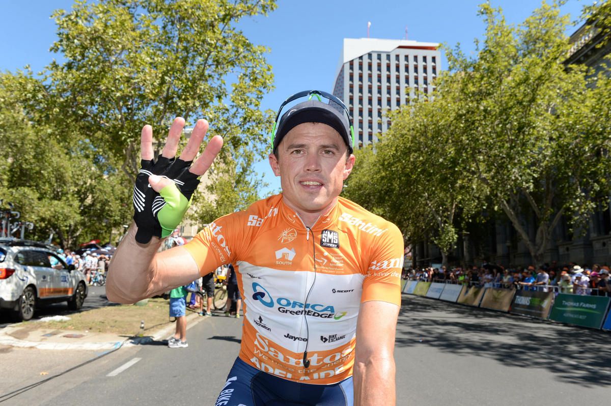 That's four wins at the Tour Down Under for Simon Gerrans
