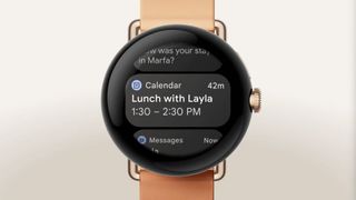 Pixel Watch notifications pane at the Google Event Fall 2022