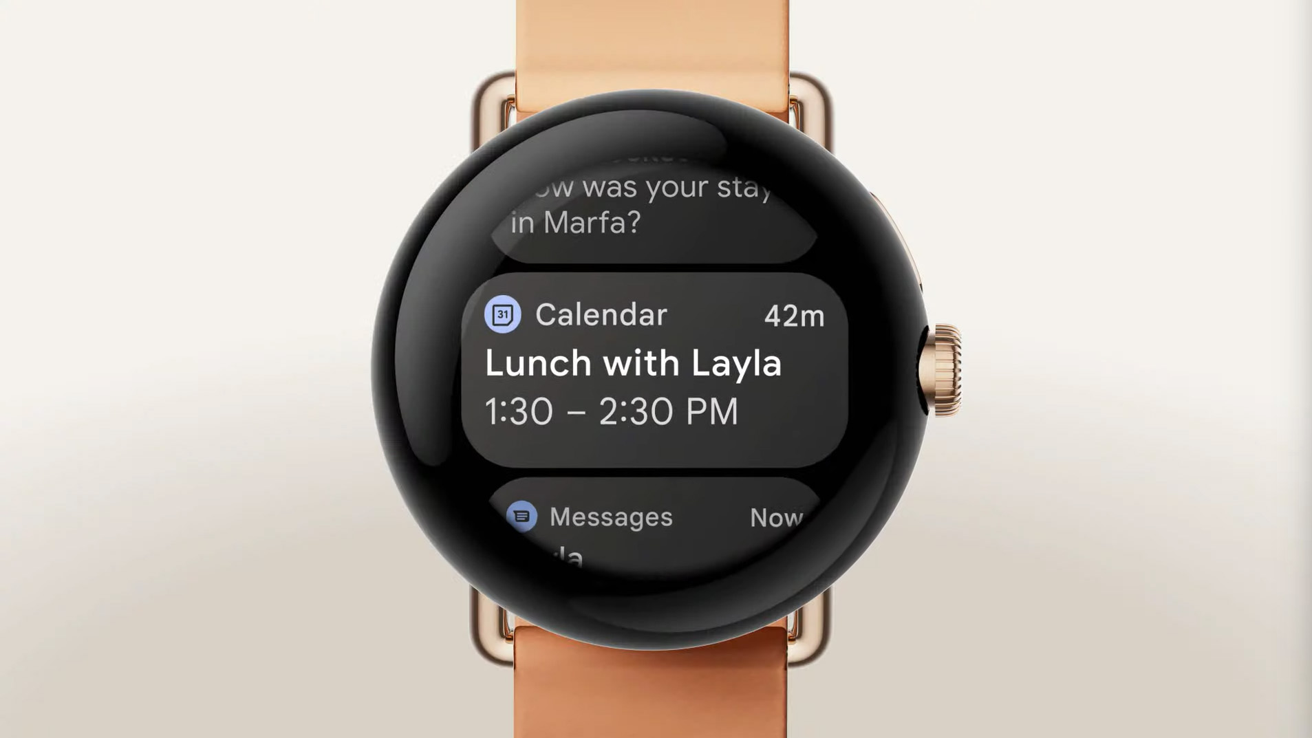 Google Event Fall 2022'deki Pixel Watch bildirimleri bölmesi