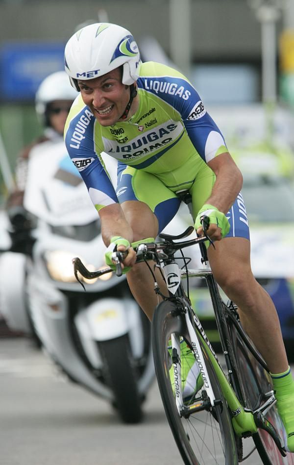 Ivan Basso (Liquigas-Doimo) in the Tour de France prologue.