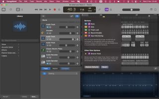 Screenshot of free audio editor Apple GarageBand