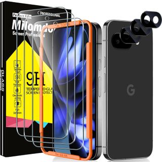 Milomdoi 3 Pack Tempered Glass for Google Pixel 9A Screen Protector