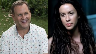 Dave Coulier from Fuller House and Alanis Morissette in "Thank U" video.