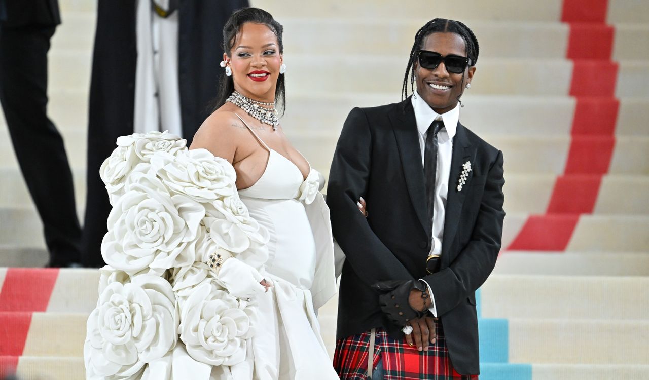 Rihanna and A$AP Rocky at the 2023 Met Gala