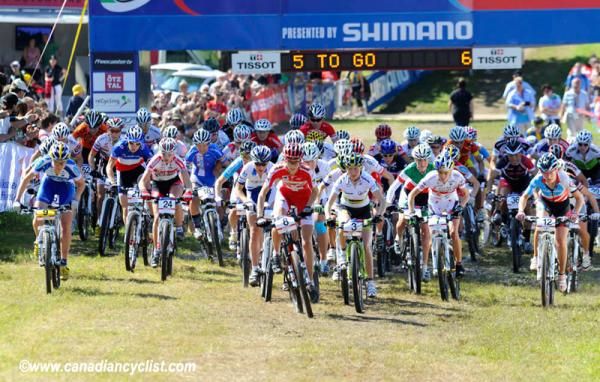 The start of the women's race.