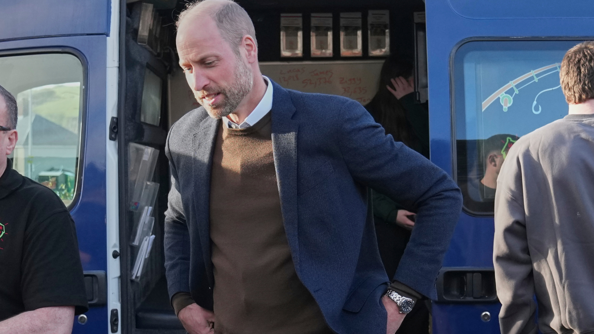 Prince William on a visit to Wales