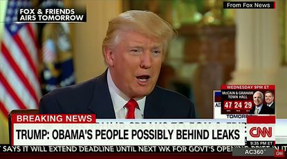 Trump blames Obama for leaks