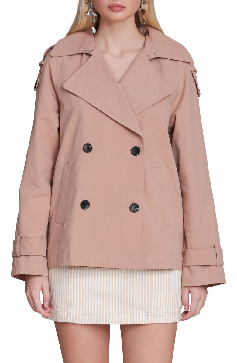 Double Breasted Short Trench Coat
