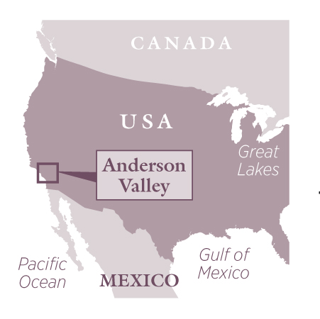 Anderson Valley travel map