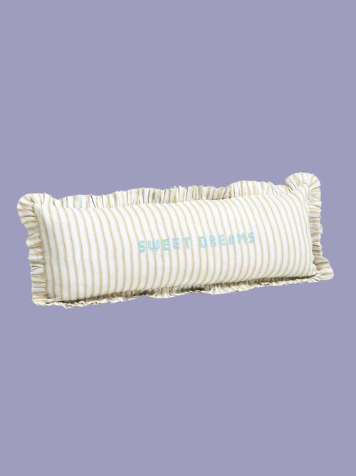 Blue & Yellow Sweet Dreams Pinstripe Cushion Cover
