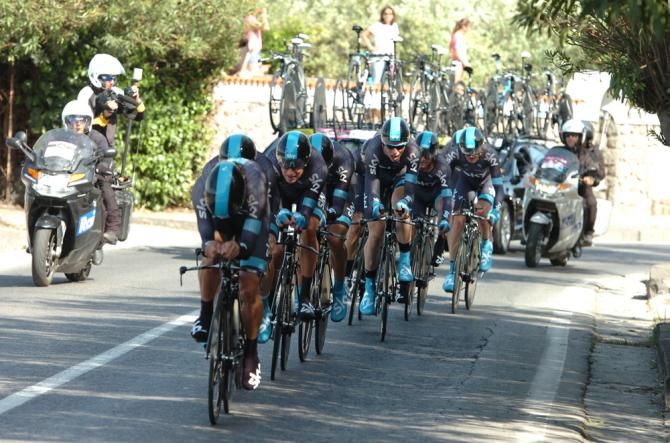 Team Sky were too strong in the team time trial and beat all their rivals