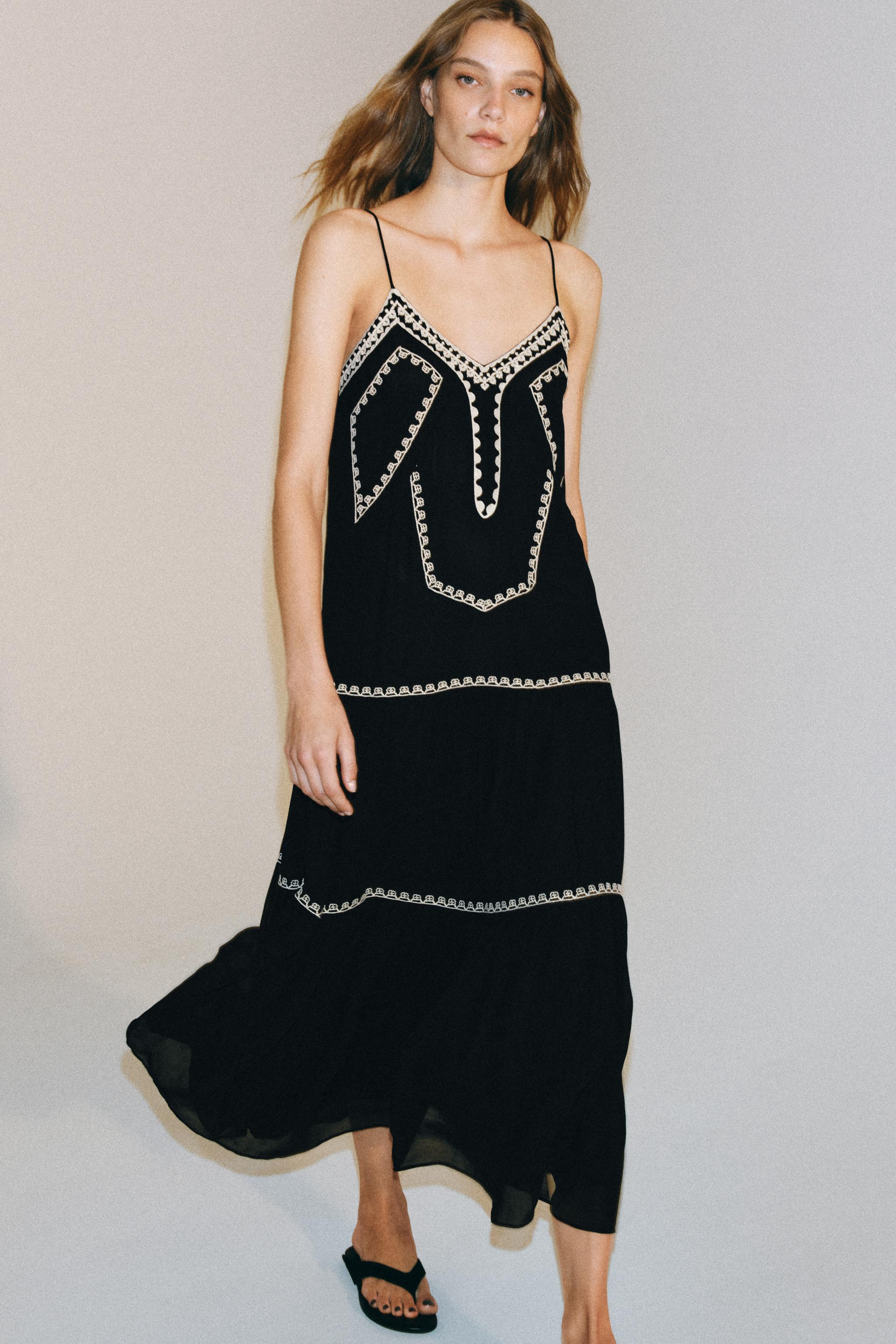 Zw Collection Embroidered Long Dress