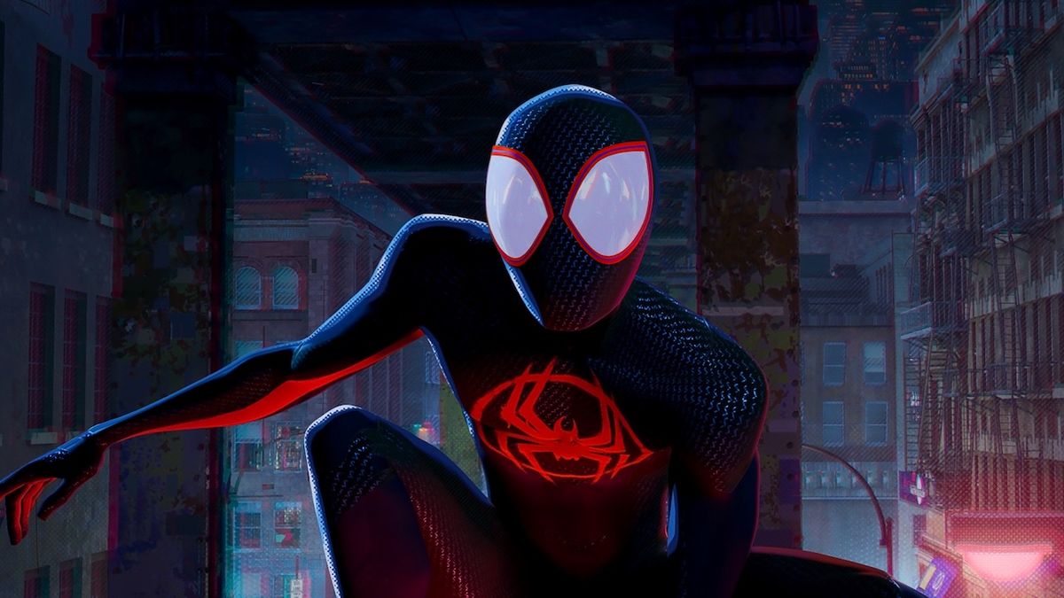 Costumed Miles Morales in Spider-Man: Across the Spider-Verse