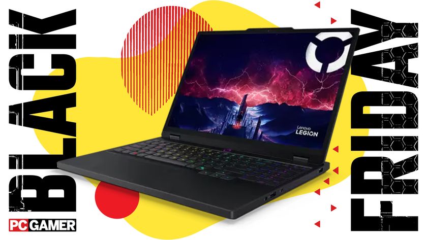 The Lenovo Legion 5 Gen 10 RTX 5060 on a Black Friday deals background