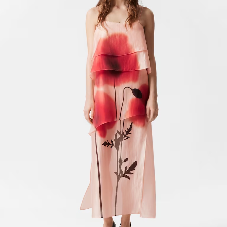 & Other Stories Floral Applique Dress