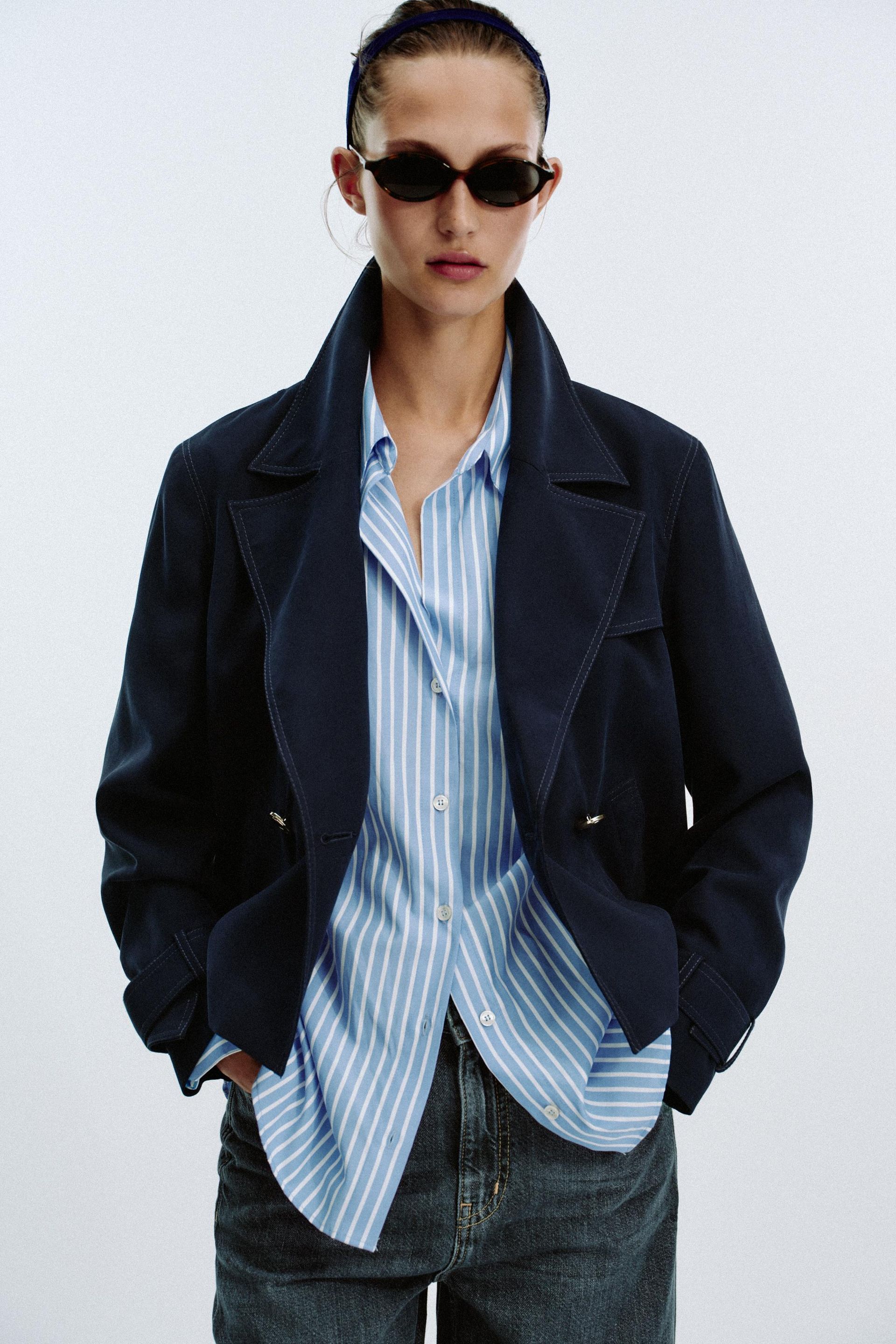 Cropped Double-Breasted Jacket