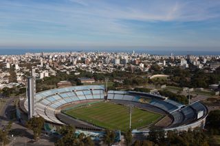 General view of Estadio Centenario on May 14, 2021 in Montevideo, Uruguay. CONMEBOL confirmed Estadio Centenario will host the finals of the 2021 edition of Copa Libertadores and Copa Sudamericana in November.