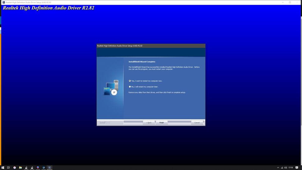 reinstall realtek audio driver