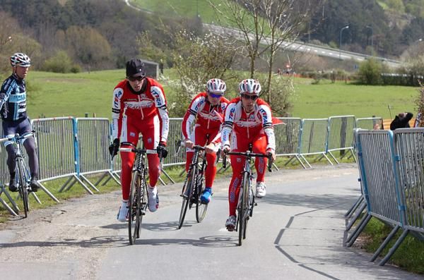Oscar Freire, right, will be part of a strong Katusha team for Liege-Bastogne-Liege.