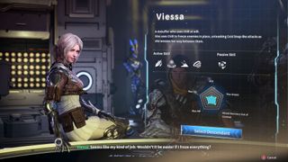 Viessa character screen in The First Descendant