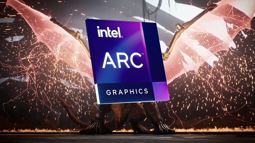 DOOM: The Dark Ages screenshot with Intel Arc Graphics logo