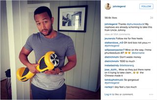 John Legend and Justin Beiber took to social media to brag about their hoverboards.